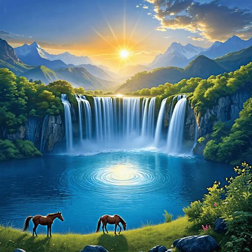 女人最好旺财山水风景图片_山水画招财旺运，女人必备好风水