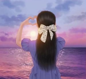 唯美女生图片_姑娘笑颜如花，风景如画
