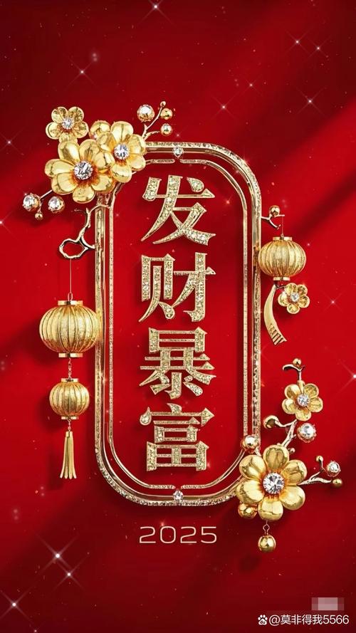 2025暴富招财好运图片大全_招财图片大全，2025蛇年幸运财富壁纸