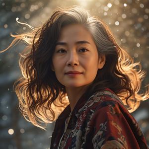 50岁有气质女人微信头像_50岁优雅微信头像，兰花山水显气质
