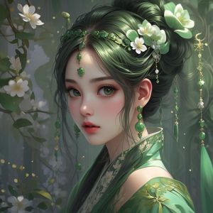 古风美女仙气飘飘_仙气古风汉服美女，画里走出的仙女