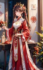 二次元少女古风汉服_樱花汉服仙气美女
