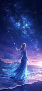 女生星空孤独唯美图片_星空下忧伤的姑娘，孤独又温柔