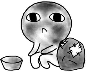 讨饭碗搞笑图片_举着大破碗要饭，图太逗又心酸