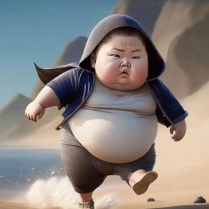 胖子搞笑图_搞笑大胖子捏肚子图，经典乐图！