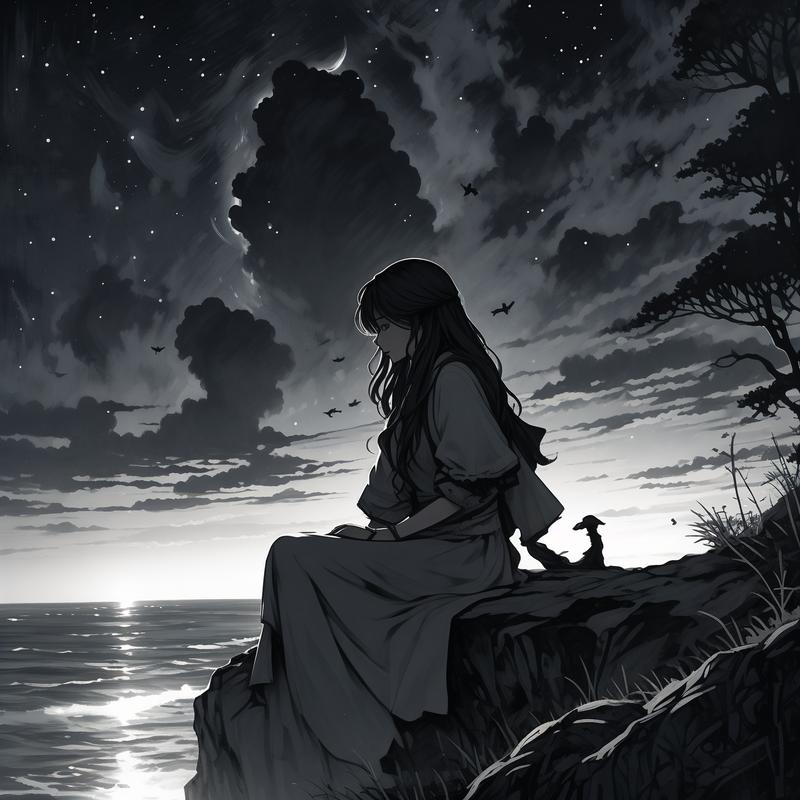 女生孤独的背影图片_夕阳下孤单的姑娘，影子长长的