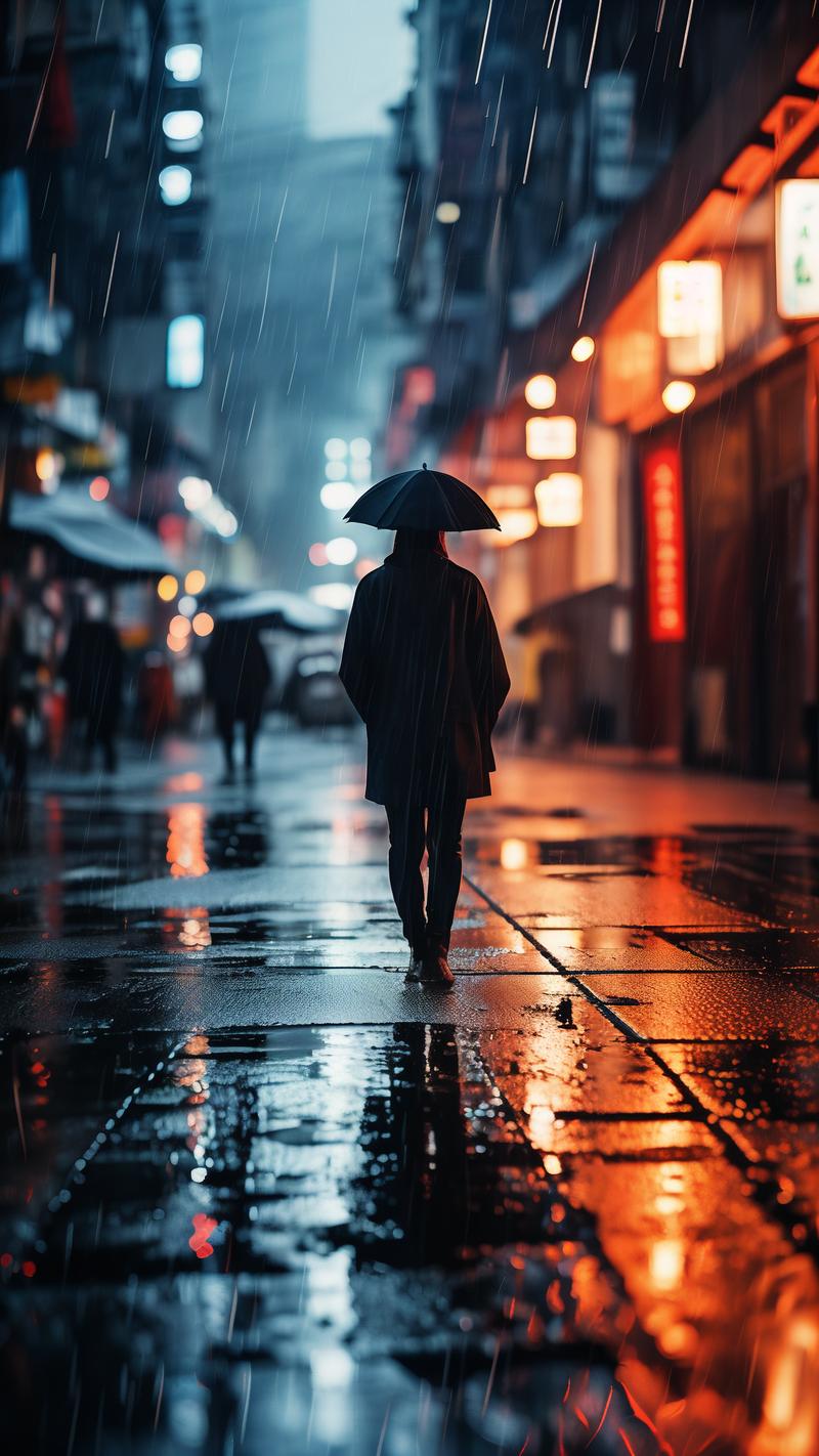 孤独图片 一个人_哥们儿深夜独行，寂寞无声